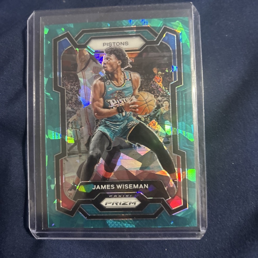 2023-24 Panini Prizm James‎ Wiseman 86 Green Cracked Ice Prizm /225 Pistons